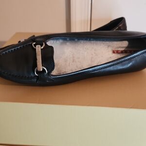Prada Women's Black Leather Loafers